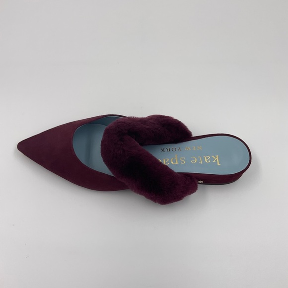 Kate Spade NWT Marielle Mules Suede NIB in Grenache Color Women’s Size 6B - Picture 4 of 16